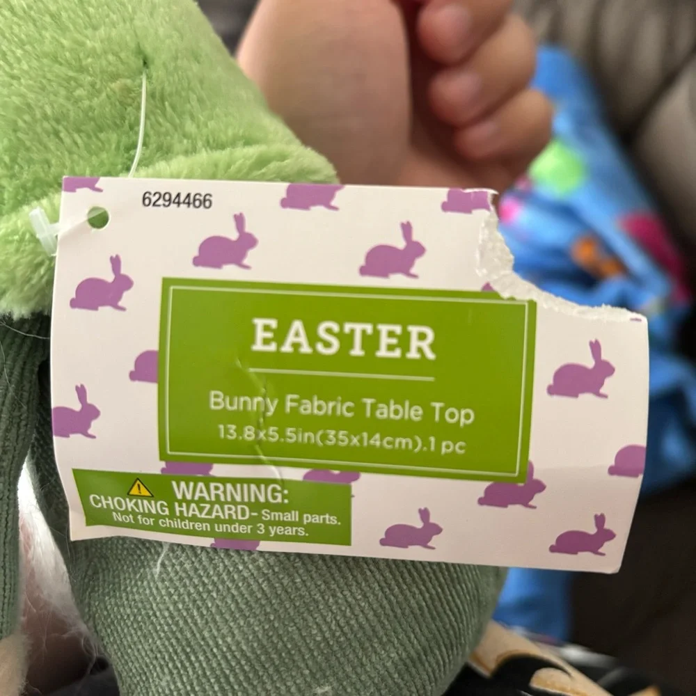 Green Bunny Fabric Table Top Gnome - Picture 8 of 8